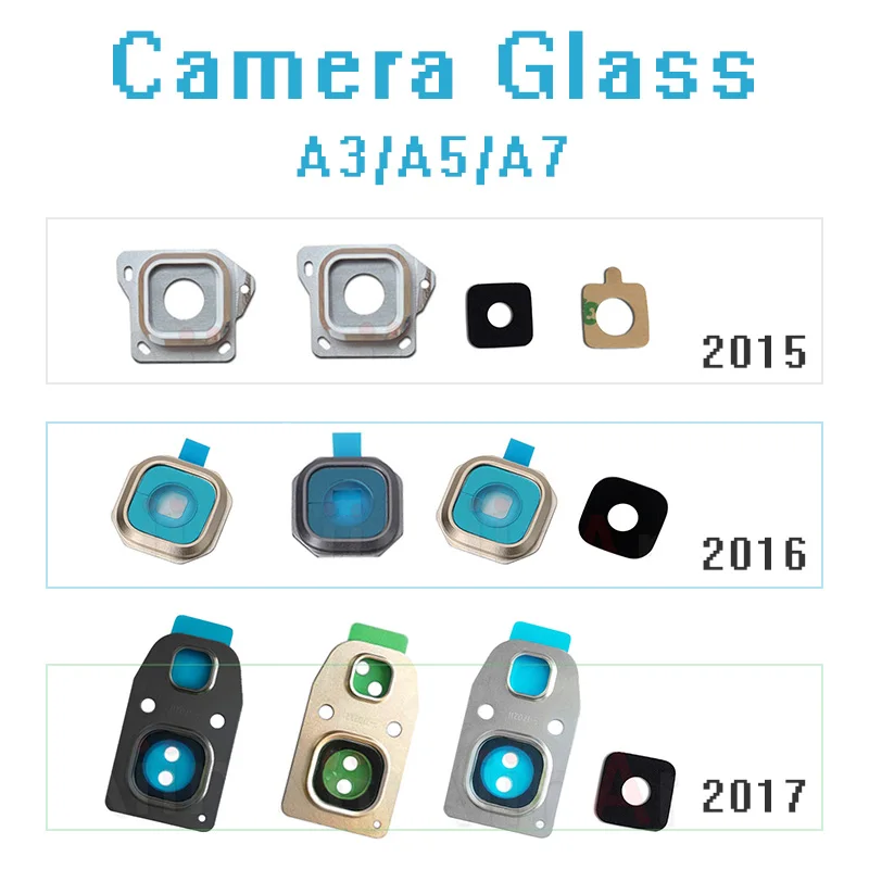 Оригинальный стеклянный объектив для задней камеры кольцевая крышка Samsung Galaxy A3 A5
