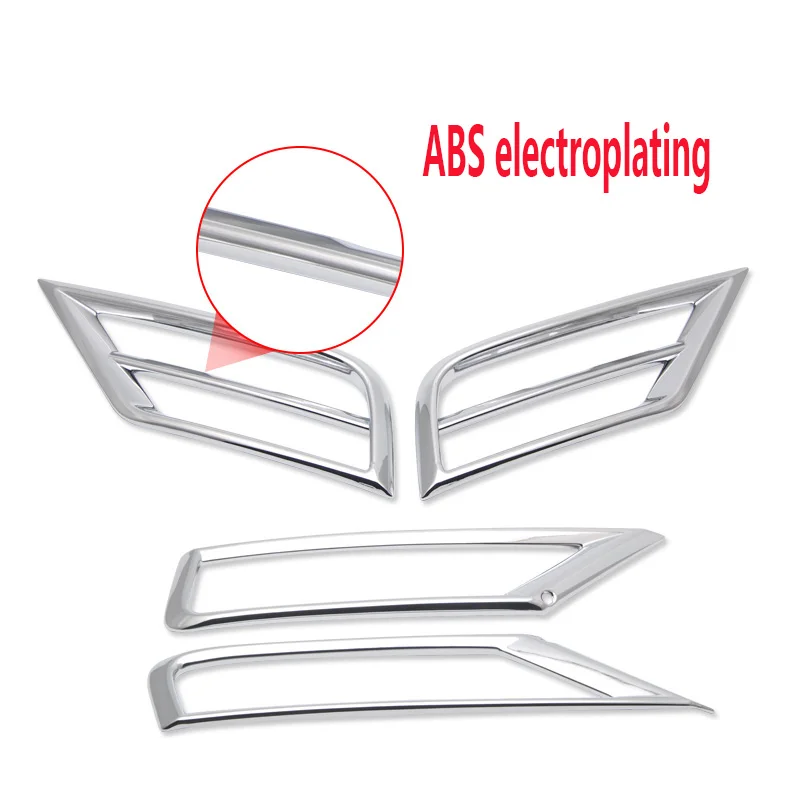 

For Volkswagen tiguan L 2017-2019 (2nd Gen) Car Front Fog Light Cover Decoration ABS Chrome Exterior Accessories