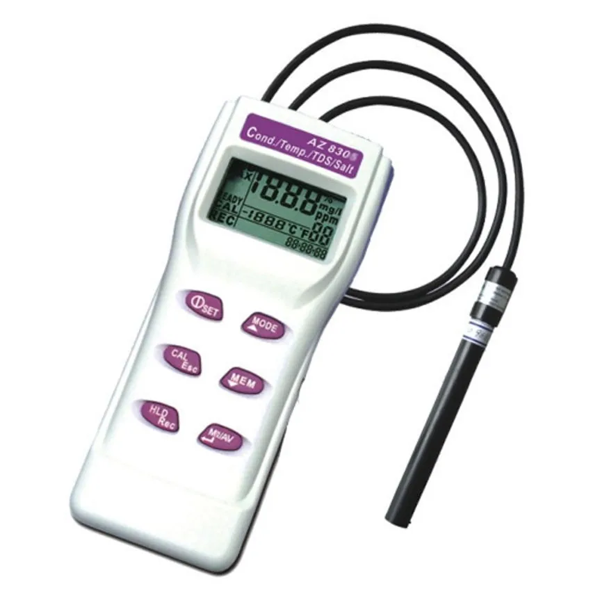 Handheld AZ8302 Conductivity Meter Infrared Tester PH Meter With Temp