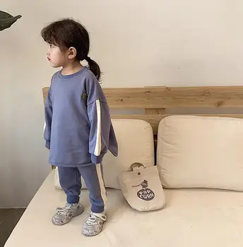 

2020 New Girls Boys 2 Pcs Set Sweatshirt+Long Pants Spring Kids Suits 1-6t PY765