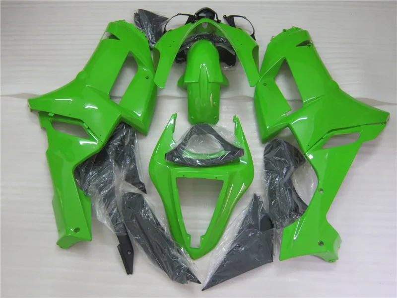 Набор для инжекции подходит для Kawasaki ZX6R 2007 2008 Обтекатели ZX-6R 07 08 Ninja 636 зеленый черный набор