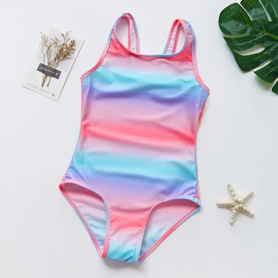 rainbow swimwear swimsuit beach romper clothes swimming costume