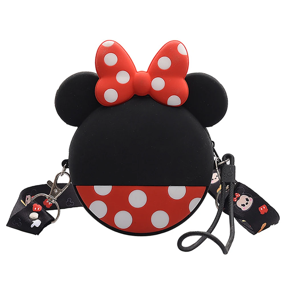 Disney Cartoon Minnie Mouse Girls Crossbody Bags For Women Mickey Cute Coin Purse Kindergarten Fashion Mini Shoulder Package New