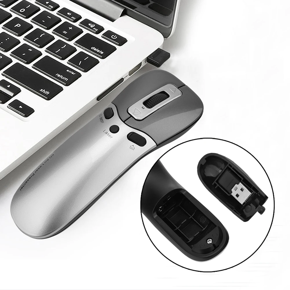 Универсальная 8 клавиш 2,4 GHz Беспроводная указка 6D Air mouse PPT Teach Presenter