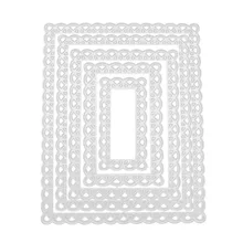 Шаблоны для резки с прямоугольной сшитой фестонной рамкой, шаблоны для резки металла декоративное тиснение ручной работы высечки