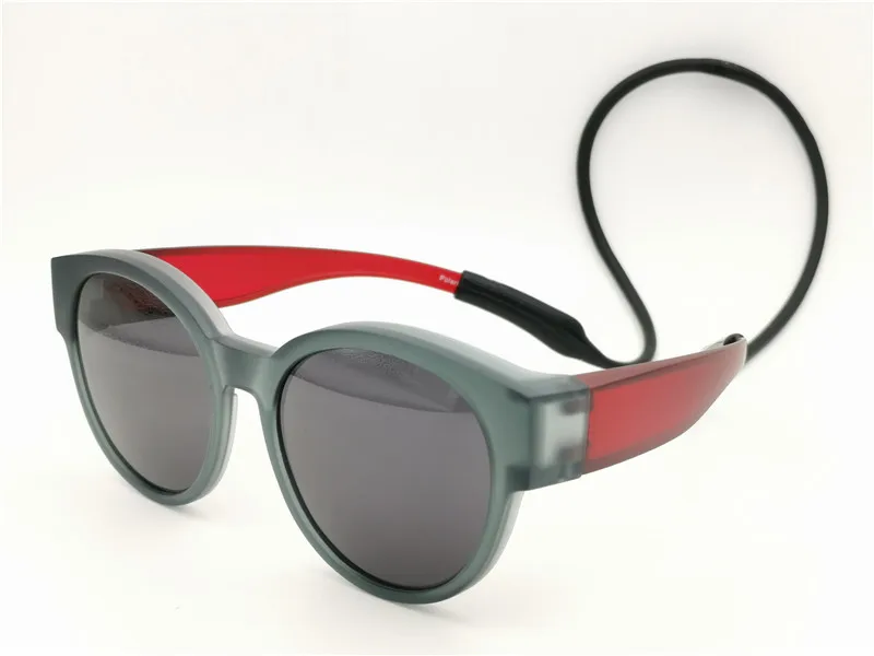 5803 подходит для путешествий и занятий спортом солнцезащитные очки с подвесными силиконовый шнур UV400 поляризованные анти-скольжения rectro fullim подходит более чем надевать очки - Цвет линз: grey wine-black len