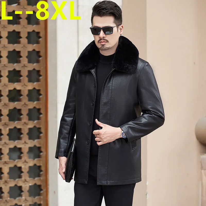 6XL 8XL 5XL брендовая мужская весенняя куртка из натуральной кожи модные жакеты из овечьей кожи черные длинные стильные jaquetas em couro masculina