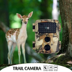 Câmera de caça fhd 1080p 12mp com pir visão noturna impermeável câmera de rastreamento ao ar livre