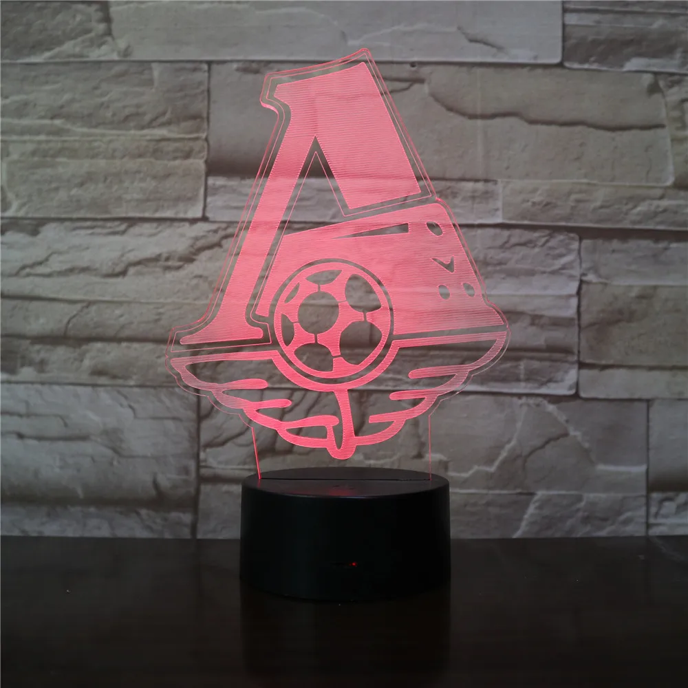Россия FC lokomotiv Moscow Футбол клуб светодиодный 3d-ночник для офиса домашние украшения