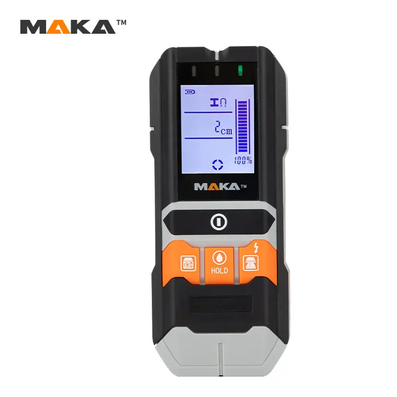 

4 In1Multifunctional Digital Detector Waterproof Moisture Metal Wood Detector AC Voltage Wire Finder LCD Backlit Display MAKA