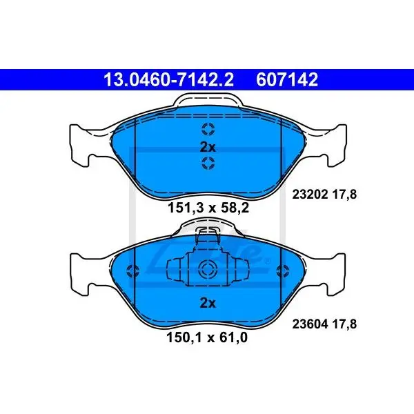 Колодки дисковые п.\Ford Fusion 1.25-1.6/1.4-1.6TDCi 02/Fiesta 1