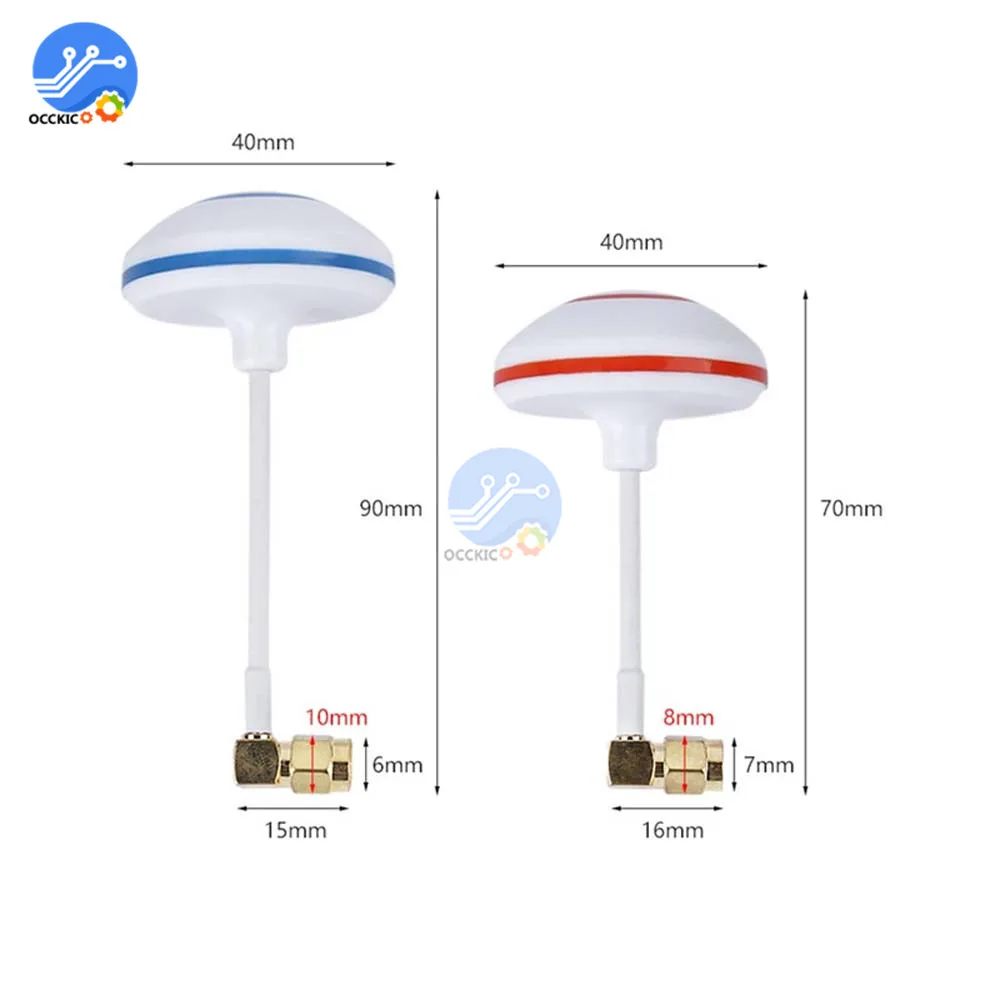 5,8 ГГц гриб RP-SMA мужской антенны TX RX 90 градусов отверстие 2,0-2.5dBi для RC FPV антенна