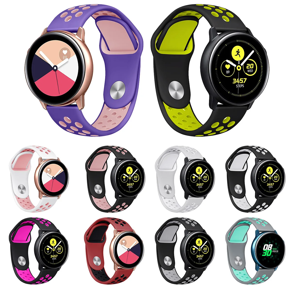 Ремешок силиконовый для Huawei Watch GT 2/2e браслет часов GT2/GT2e Pride Edition Samsung Galaxy watch 4 classic 42