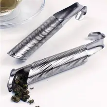 Ситечко для заварки чая из нержавеющей стали с сенсорным держателем, инструмент для заварки чайной ложки, палочки для фильтра, кухонные аксессуары