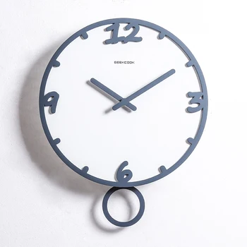 

Deer Creative Wall Clock Orologi Parete Decor Clocks Brife Round Design Mute Fashion with Pendulum Modern L