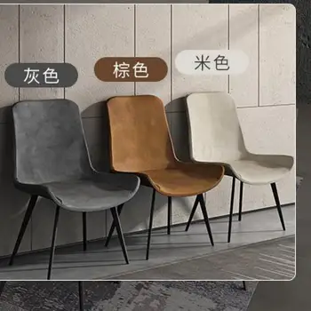 

Nordic dining chair Modern minimalist backrest soft chair Creative home wrought iron designer chair stool