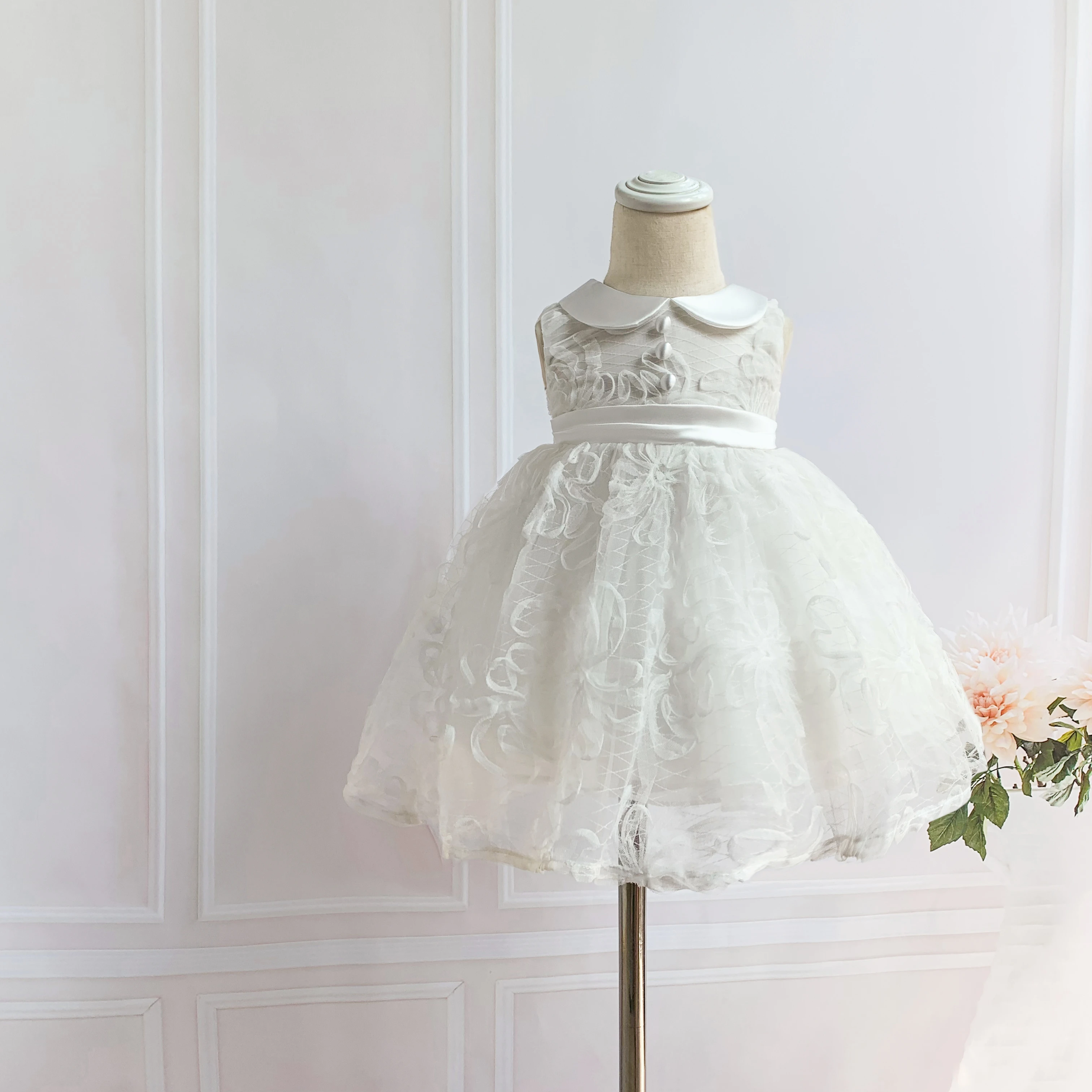 white lace infant dress