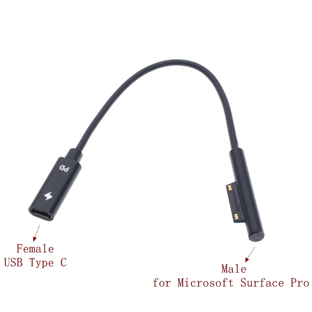 Usb type C PD адаптер питания конвертер Dc штекер зарядный кабель шнур для microsoft Surface Pro 3 4 5 6 зарядное устройство для Surface Go