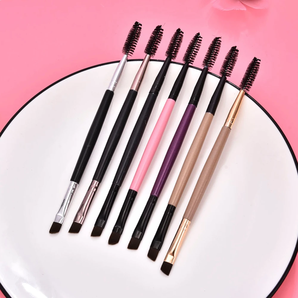 2 Pcs Eyelash Eyebrow Brush Double Head Brush Eyelash Eyebrow Cosmetics