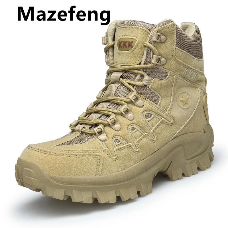 Preise 2019 große Größe 39 46 Wüste Taktische Herren Stiefel tragen wider Armee Stiefel Männer Wasserdichte Outdoor Wandern Männer kampf Knöchel Stiefel