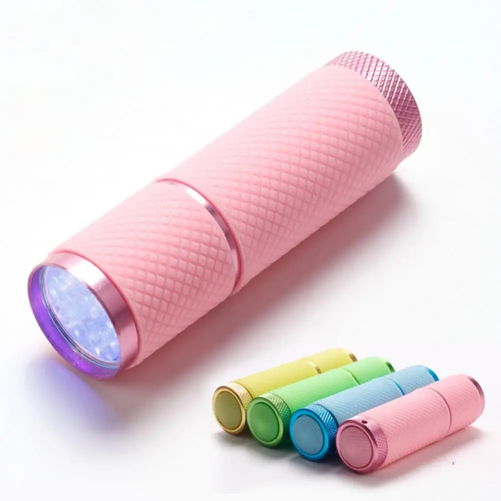 Mini UV 9 LED Purple Light Nail Dryer For Gel Nails Led Flashlight