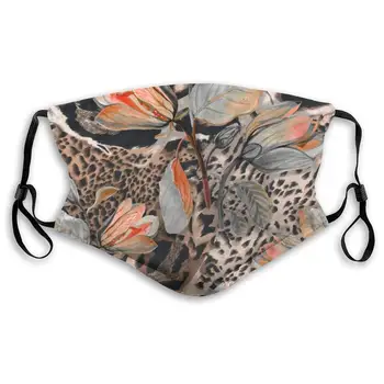 

Wild African Animal Skin Pattern Unisex Anti-Pollution Mask Dust Mask with Filter Mask Black
