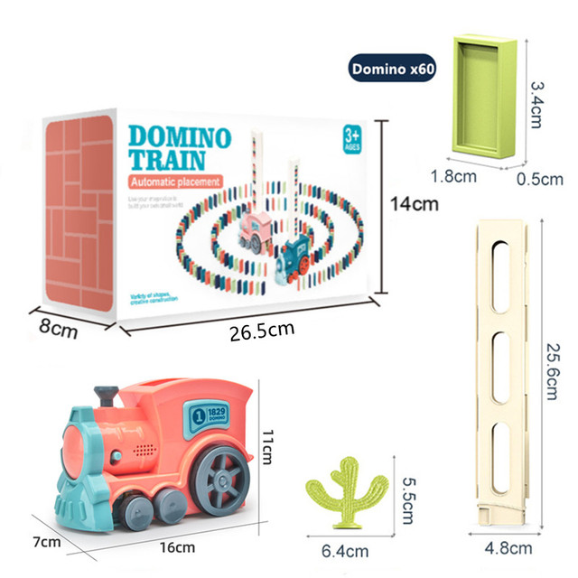 Young Children Lays Chips Dominos Board Games Chip Wooden Constructor Domino Train Automatic Placement Educational Toys
