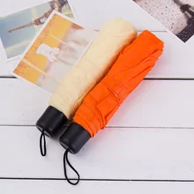 Компактный мини-зонт для путешествий от солнца и дождя, легкий портативный зонт для улицы, складной зонт с короткой ручкой SEP99