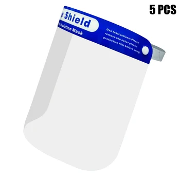 

5 Pcs Safety Full Face Shield Clear Flip-up Visor Glasses Eye Protector Dustproof Fog New J2Y