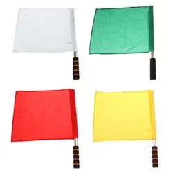 Упаковка из 4 флагов для рефери, спортивных матчей, футбола, линесмана, тренировочные флаги 14,6x12,9 дюймов