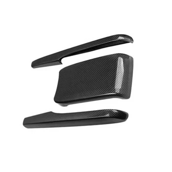 

For Honda Civic 2016-2020 Armrest box panels Central Black ABS 3 pieces set