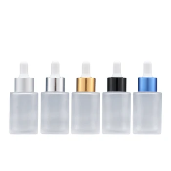 

Beauty Cosmetic Small Frosted Glass Bottle 30ml Dropper Glass Container Oil Transparent Empty Spray Bottles