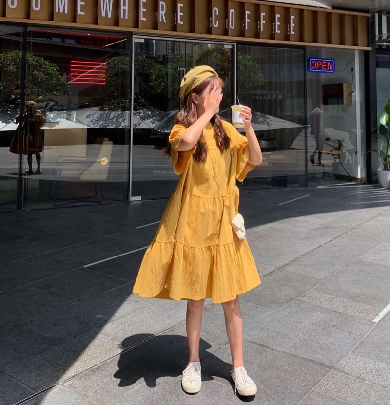 

Photo Shoot 2019 WOMEN'S Dress Summer French Dress Loose-Fit Cake Dress Immortal Sweet Fairy Princess Dress