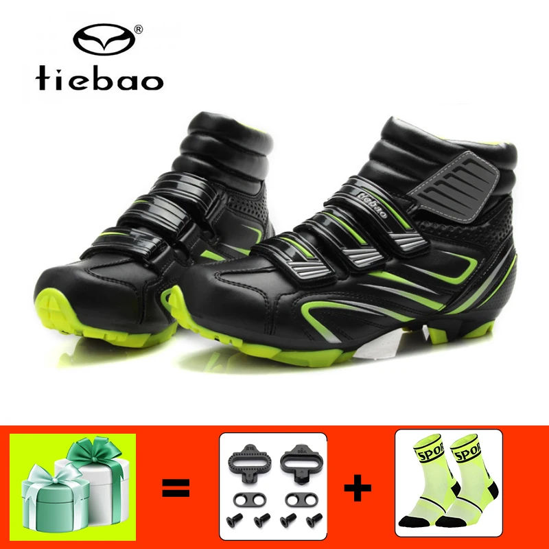 TIEBAO sapatilha ciclismo mtb Мужская зимняя обувь с самоблокирующимся замком SPD patilas MTB для