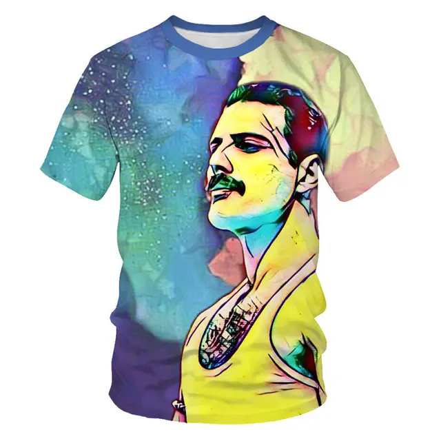 Singer Freddie Mercury 3D Printed T Shirt Queen Rock Band Summer Men Women harajuku T-shirt fortniter oversized Tshirt Teenager