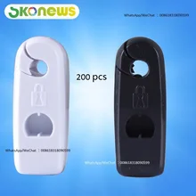 500 шт/лот EAS системная подставка для демонстрации товаров крючок Противоугонный стоп-замок Pegboard Slatwall белого цвета ABS 6 мм размер пор