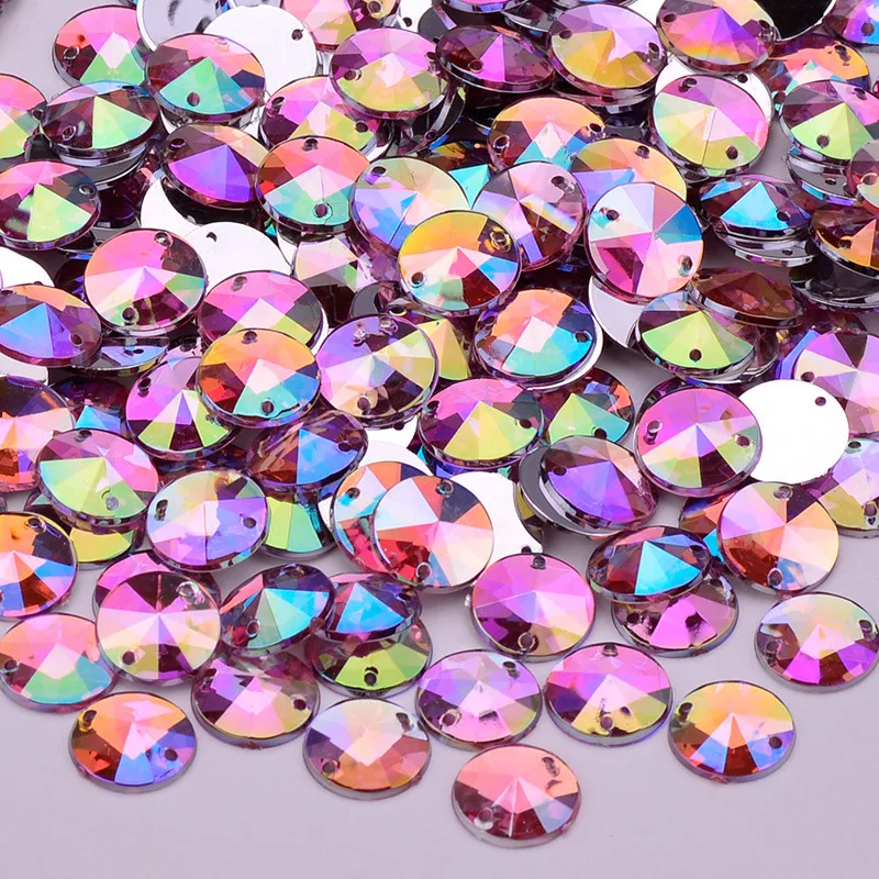 JUNAO-10mm-500pcs-Sew-On-Rhinestone-Black-AB-Crystals-Flat-Back-Strass-Acrylic-Gems-Sewing-Crystal (1)
