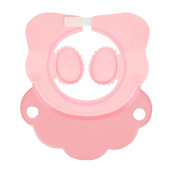

Adjustable Bath Hat Silicone Shower Cap Comfortable Shampoo Hat Practical Bath Headwear for Baby Infant (Pink)