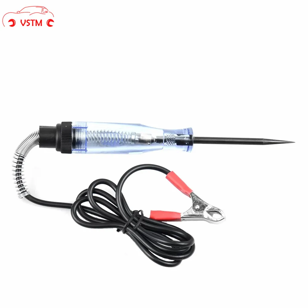 Car Circuit Tester DC 6V 12V 24V Voltage Auto Vehicle Gauge Test Light Auto Light Lamp Voltage Test Pen Detector Copper obd car detector automotive test probes