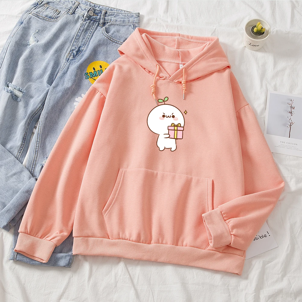 

Woman Hoodies Harajuku Ullzang Cute Cartoon Korean Style Hoodie Cotton Soft Sweatshirts for Women Winter Long-sleeved Pullover