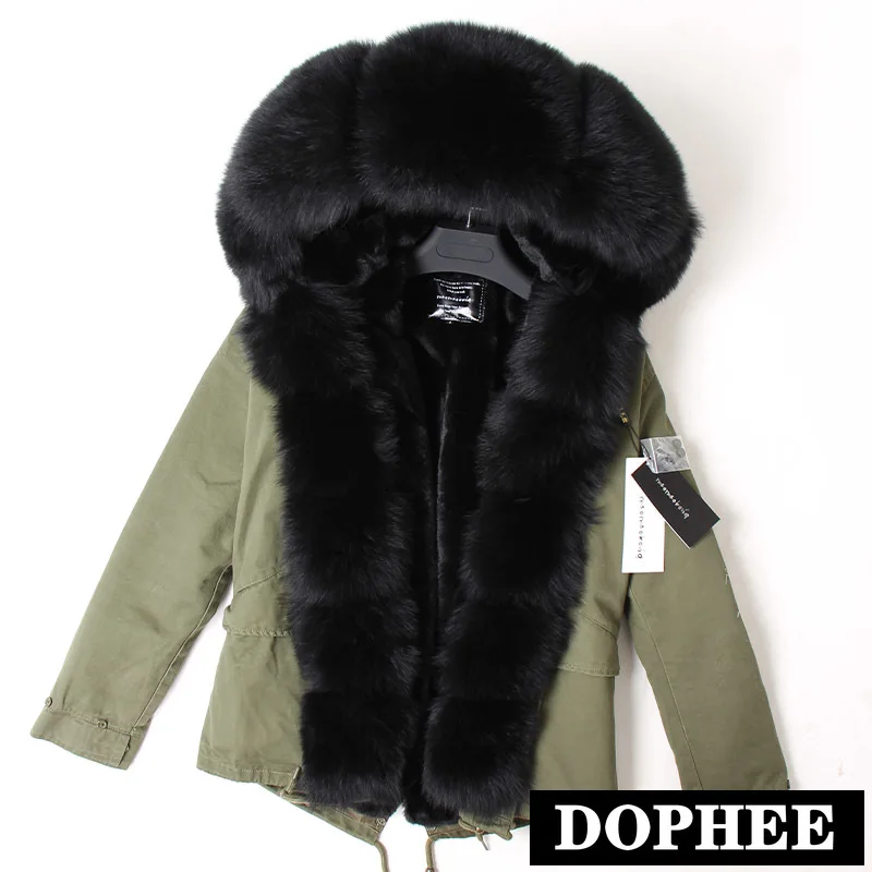

2019 New Warm Real Fox Fur Collar Door Pimping Parkas for Women Detachable Fur Inner Warm Coat Leisure Winter Jacket Female