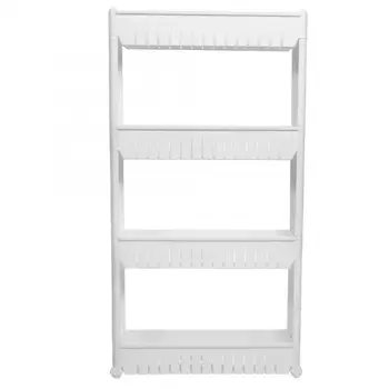 

kitchen Storage Organizer 3/4 Tiers Slide Out Slim Tower Kitchen Laundry Space Saver 2 Layers paper towel holder