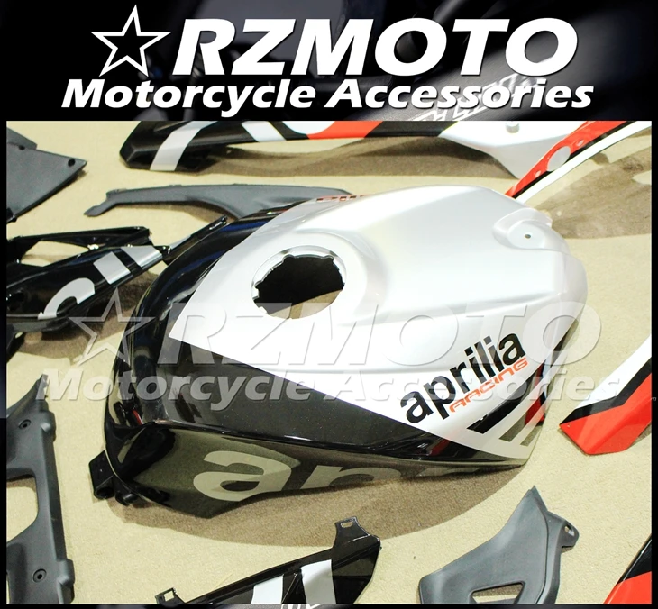Инъекций ABS Полный обтекатели Наборы подходит для Aprilia RS125 2006 2007 2008 2009 2010 2011 06 07 08 09 10 11 Боди Комплект красного и серебристого цвета