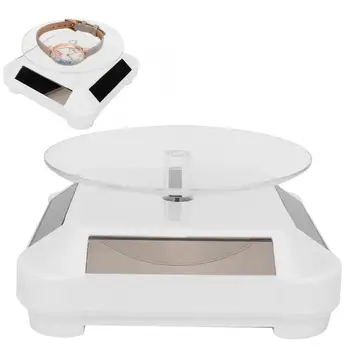 

Multi-Function Solar Energy Rotating Jewelry Display High Quality Watch Phone Glasses Makeup Motorized Displaying Tray Holder