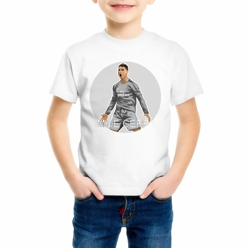 Новая летняя Стильная Детская футболка с 3d принтом «Cristiano Ronaldo», повседневные футболки, уличная одежда, camisa, топ для мальчиков и девочек, CR 7, футболка, Z9-8 - Цвет: 4