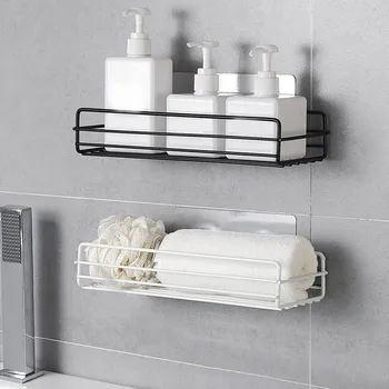 

Bathroom Accessories Punch Free Bathroom Shelf Bathroom Organizer Storage Rack Organizer Shower Wall Shelf Kitchen Basket XNC