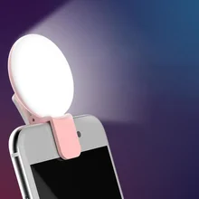 

LED Selfie Round Mini Beauty Fill Light Portable Mobile Phone External Photography Light Flash Can Be Used for Night Lighting