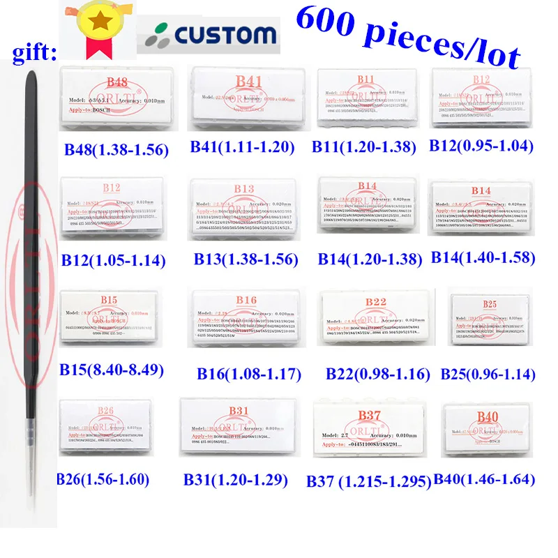 

COMMON RAIL INJECTOR ADJUST SHIMS B11 B12 B13 B14 B16 B31 B48 DIESEL FUEL GASKET KIT WASHER B22 B25 B26 B40 B41 FOR BOSCH