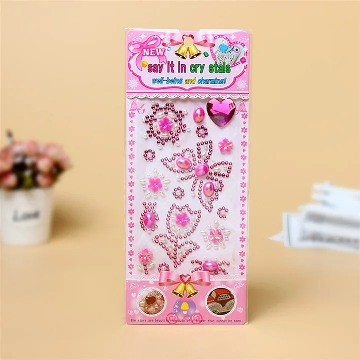 7   Flower Motif Rhinestones Sticker DIY Drill Mobile Acrylic Flat Paste Decor Bags Nails Phone Shell Car Sticker Diy Accessories