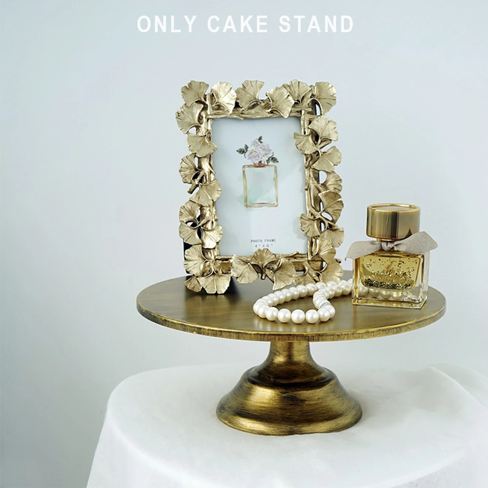 10 Inch Display Table Top Decorative Dessert Holder Snack Tray Reusable Cake Stand Iron Art Home Gold Bakeware Wedding Props |
